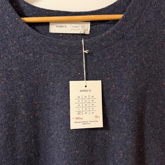 NWT Atelier B Montreal Wool Angora Tunic Dress Size XL Charcoal - Picture 3 of 7